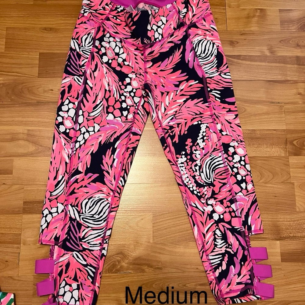 Lilly Pulitzer Dark Navy & Pink Leggings